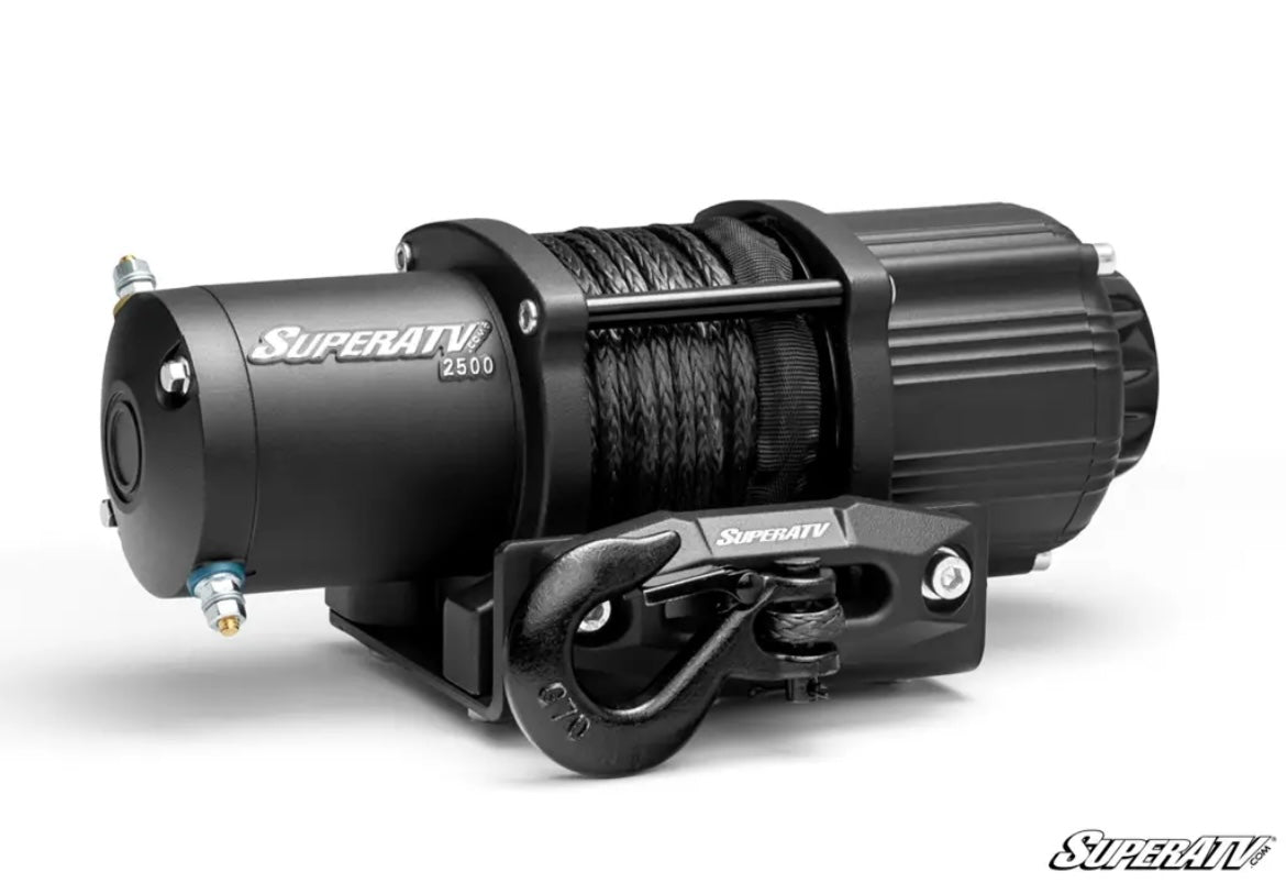SATV 2500LB. ATV/UTV WINCH (WITH WIRELESS REMOTE AND SYNTHETIC ROPE)
